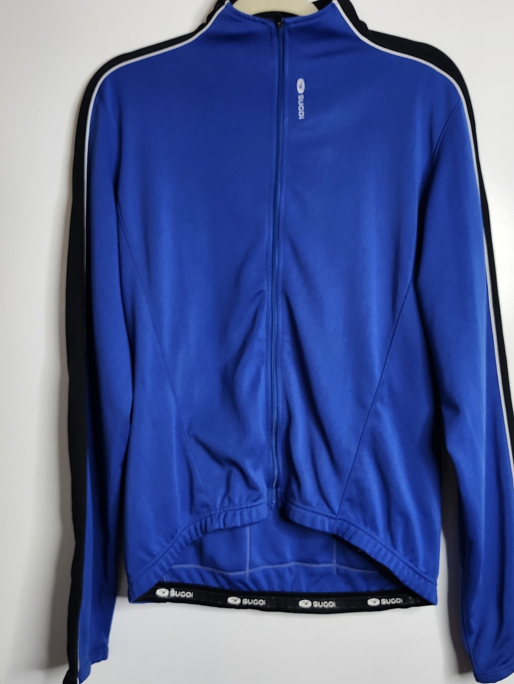Sugoi Neo Jersey Full Zip Long Sleeve Cycling Jacket Mens L Blue Black